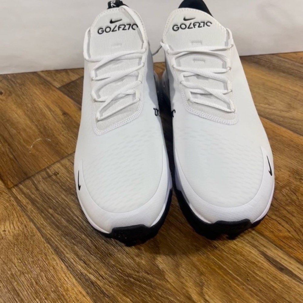 Nike Golf Air Max 270 Shoes White Black Platinum CK6483-102 Men's New With Box - Picture 4 of 12